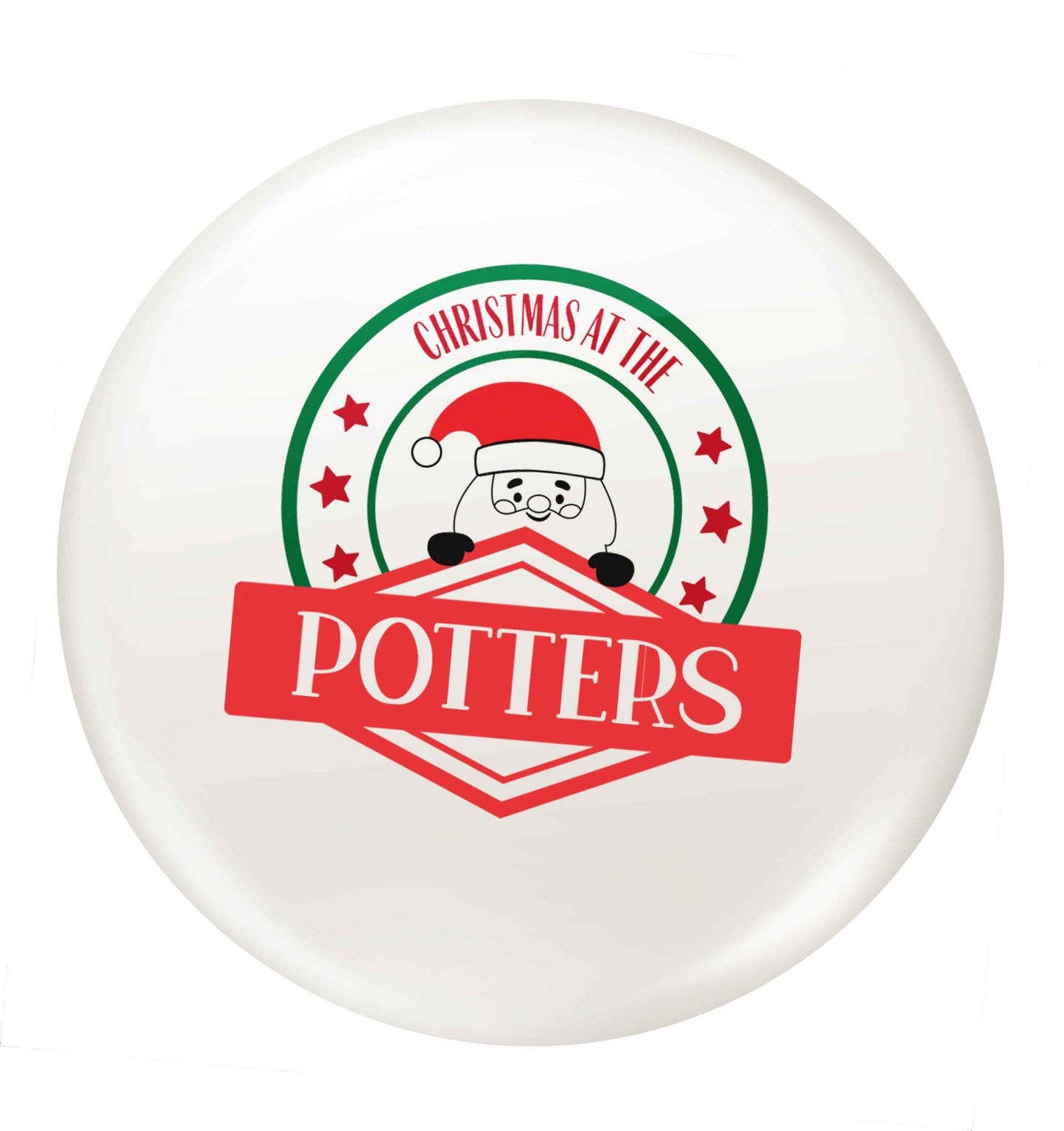 Christmas at the ... family name! small 25mm Pin badge