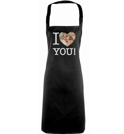I love you adults black apron
