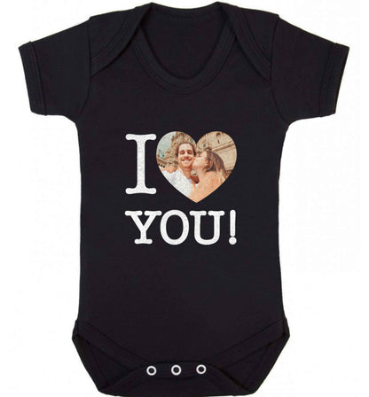 I love you baby vest black 18-24 months