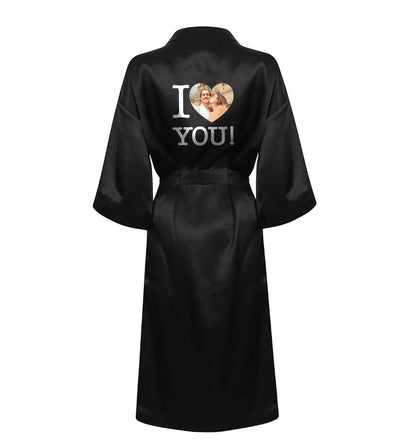 I love you XL/XXL black ladies dressing gown size 16/18