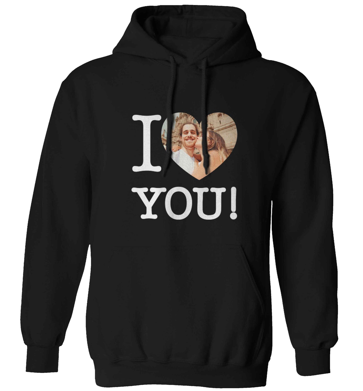 I love you adults unisex black hoodie 2XL