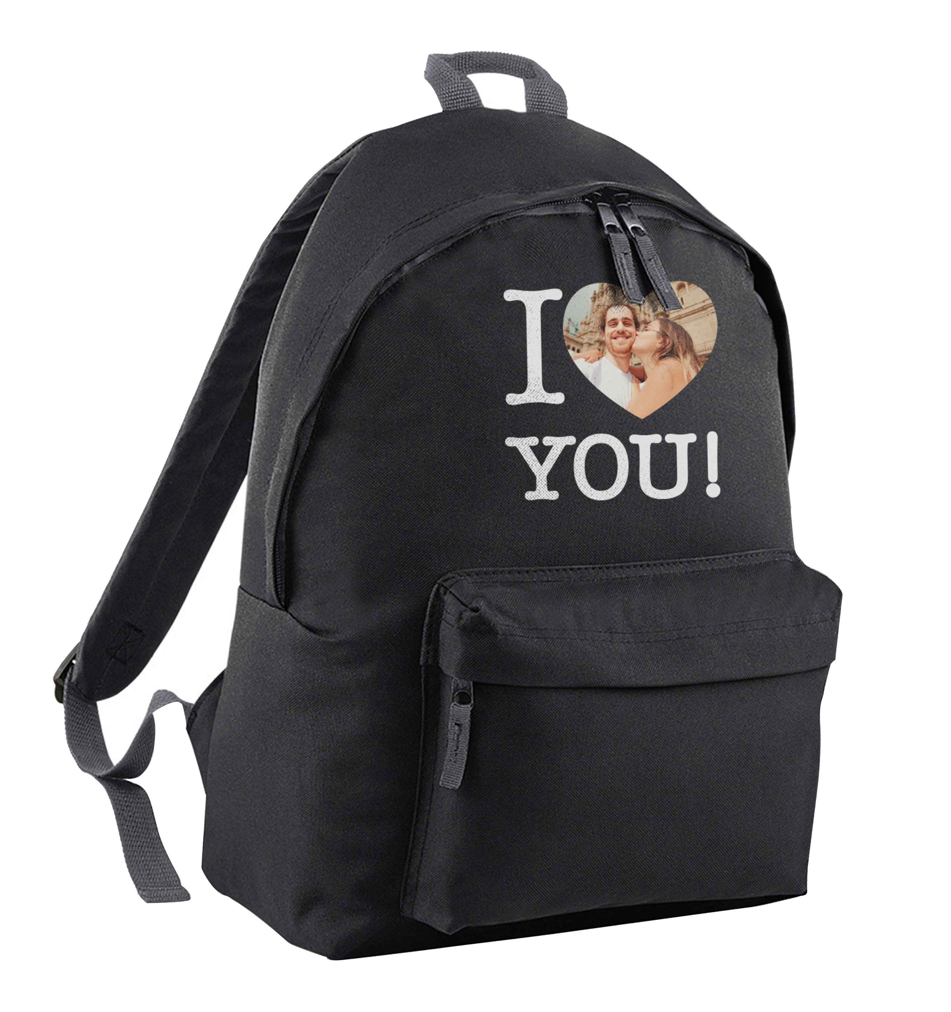I love you black children's backpack