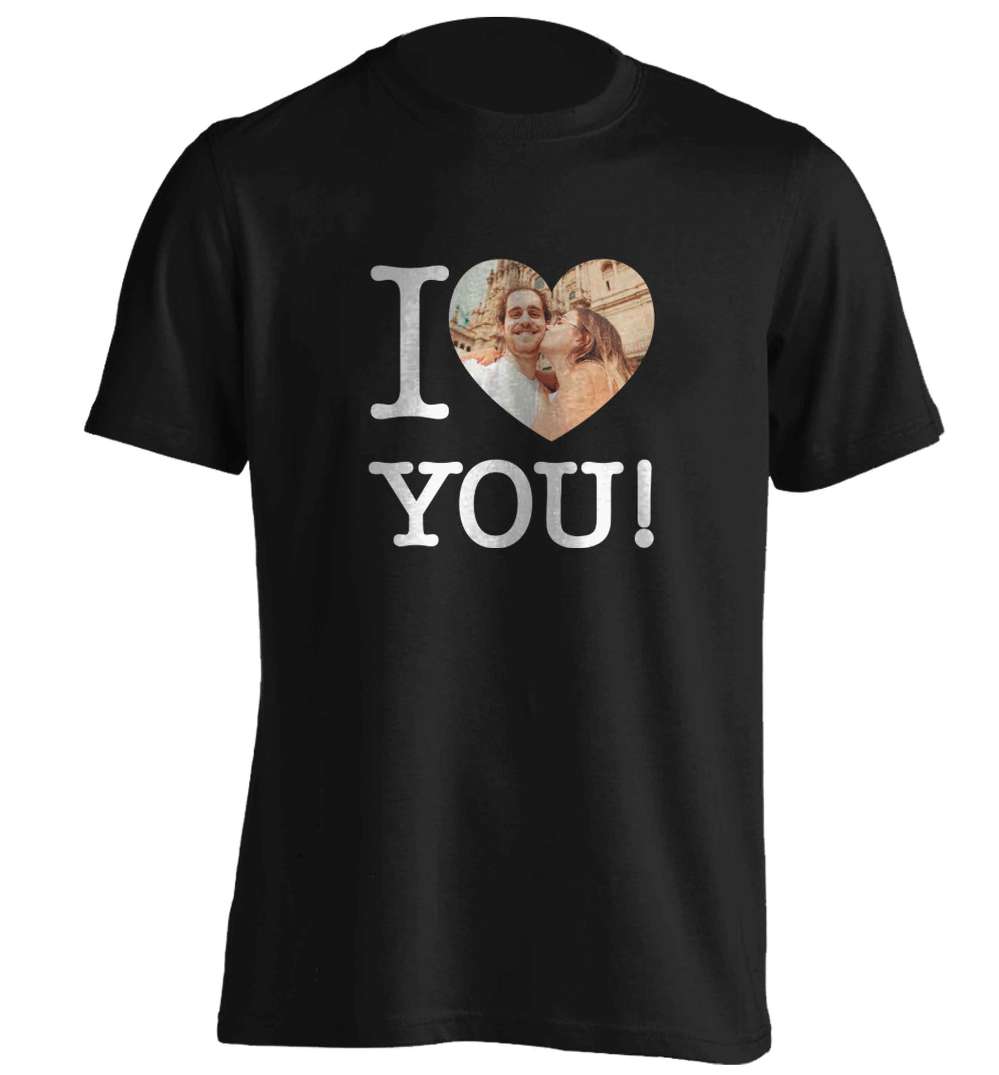 I love you adults unisex black Tshirt 2XL