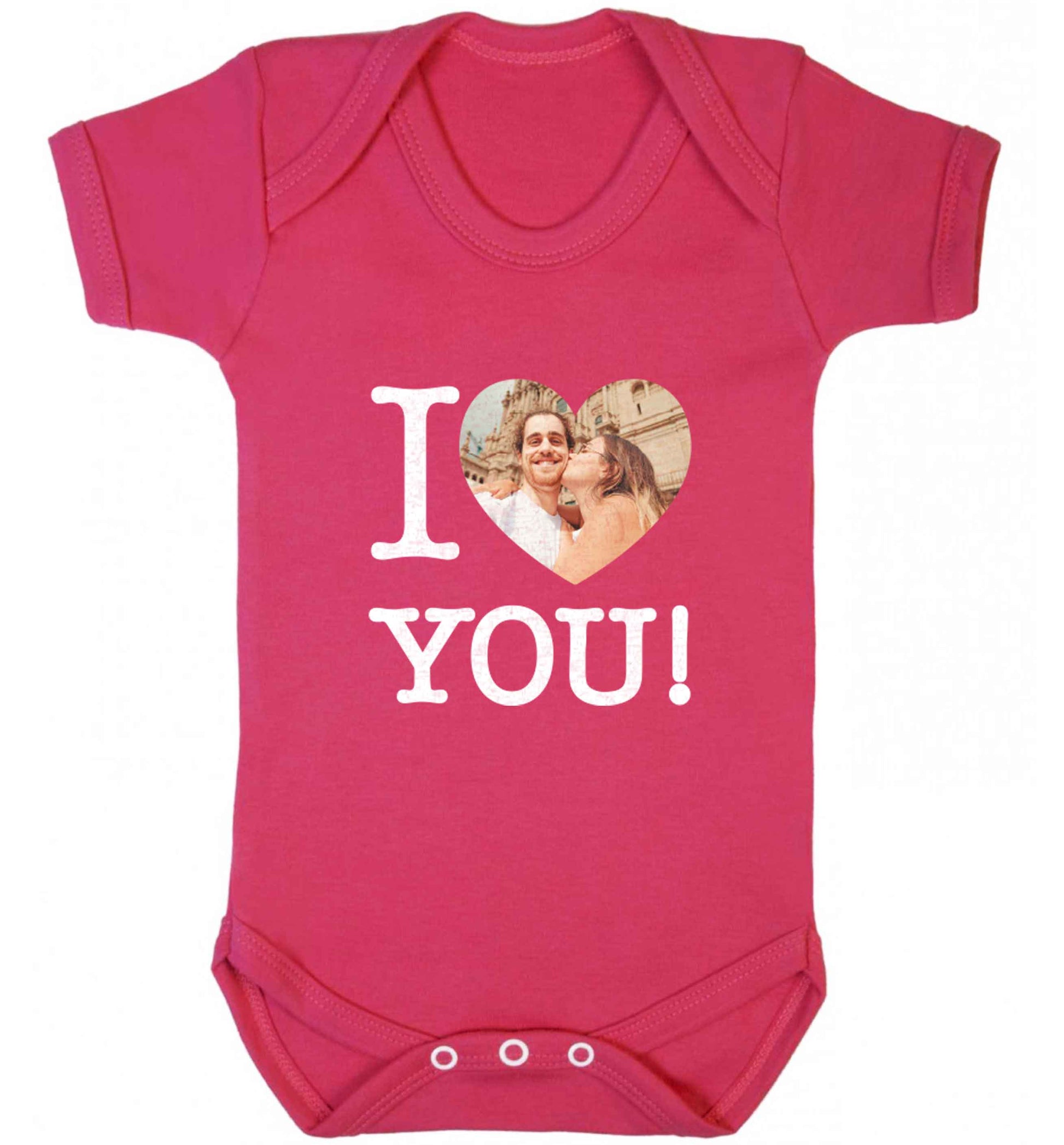 I love you baby vest dark pink 18-24 months