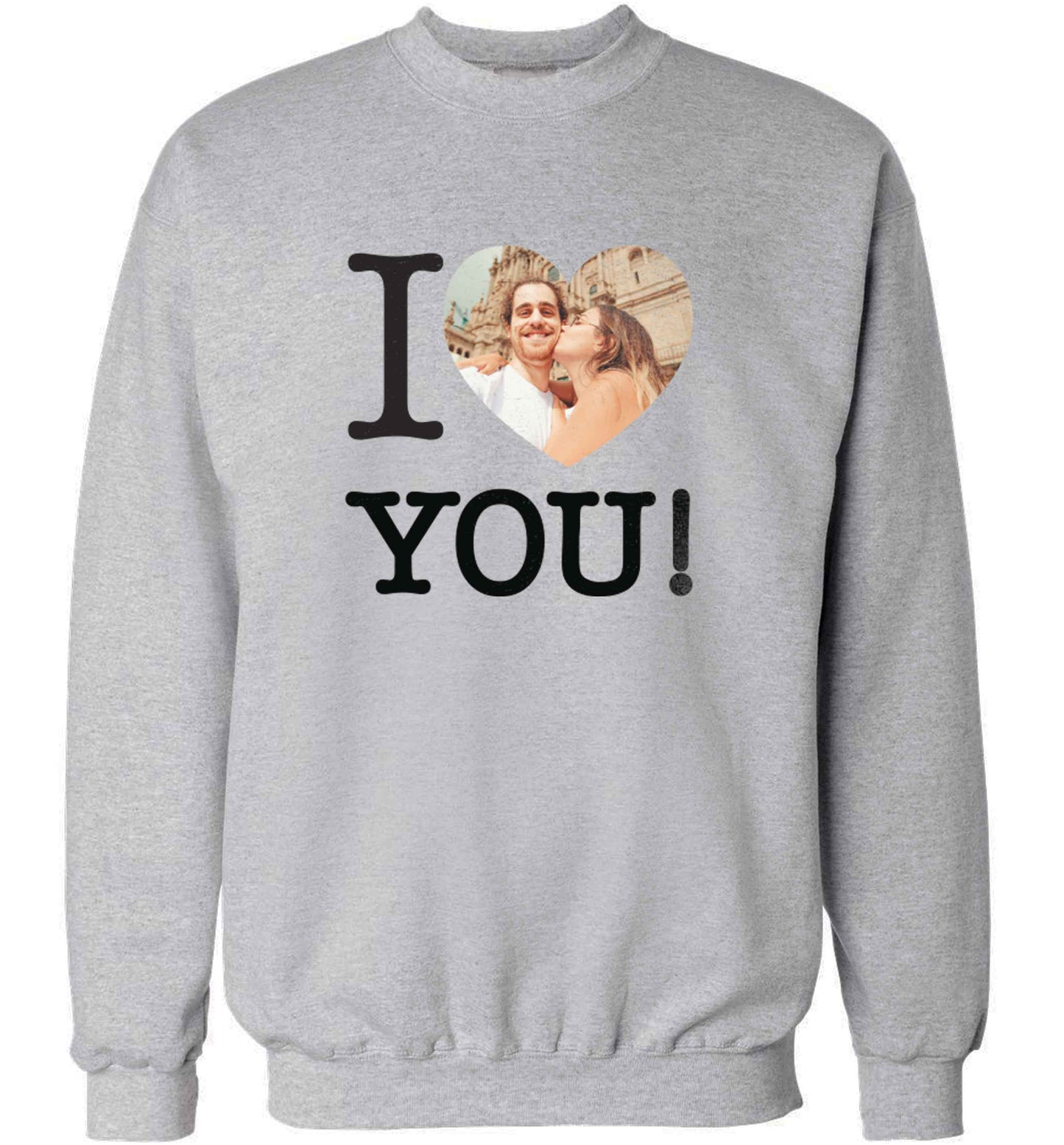 I love you adult's unisex grey sweater 2XL