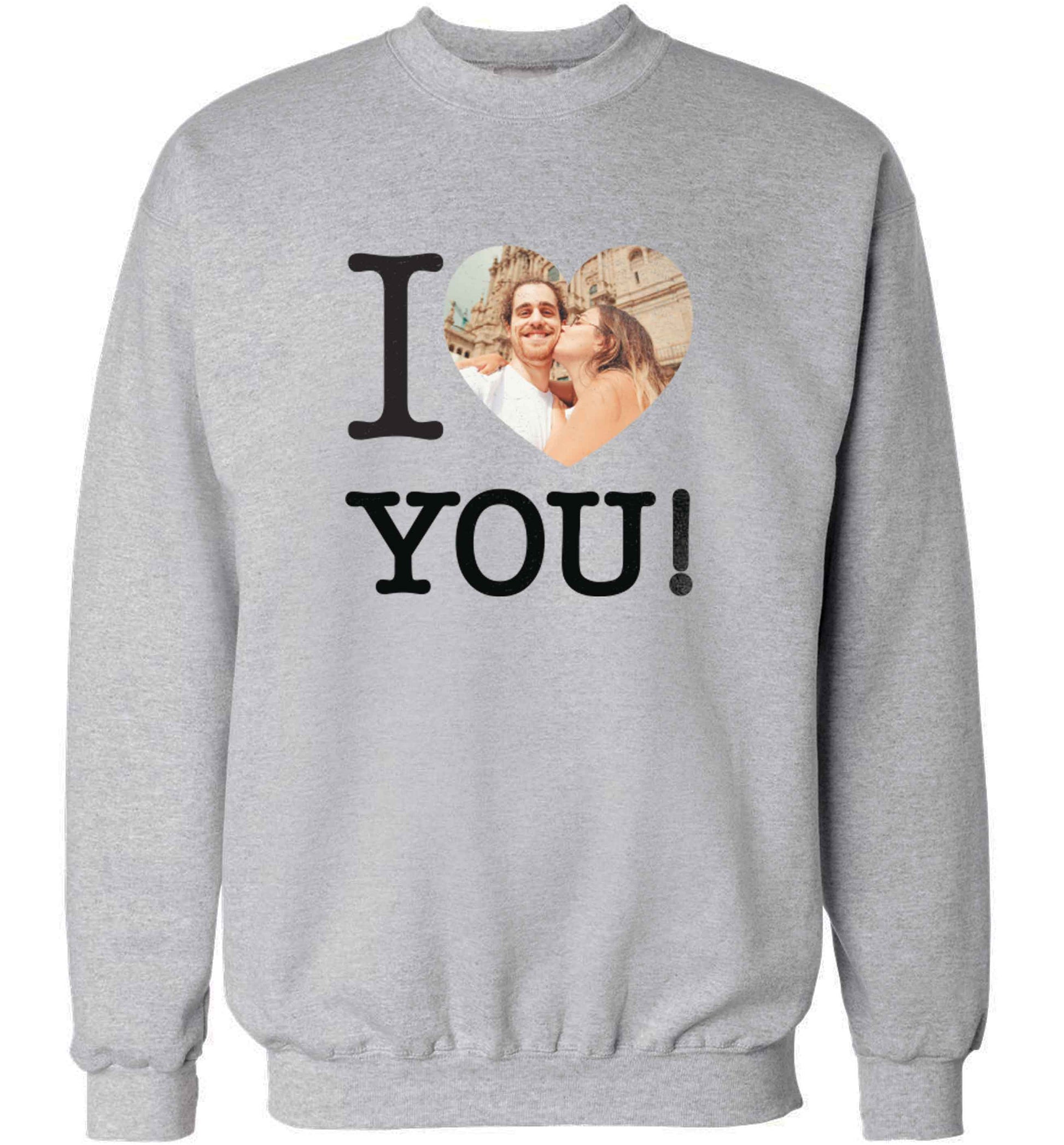 I love you adult's unisex grey sweater 2XL
