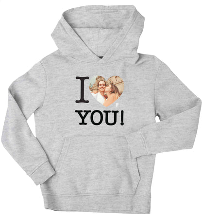 I love you children's grey hoodie 12-13 Years