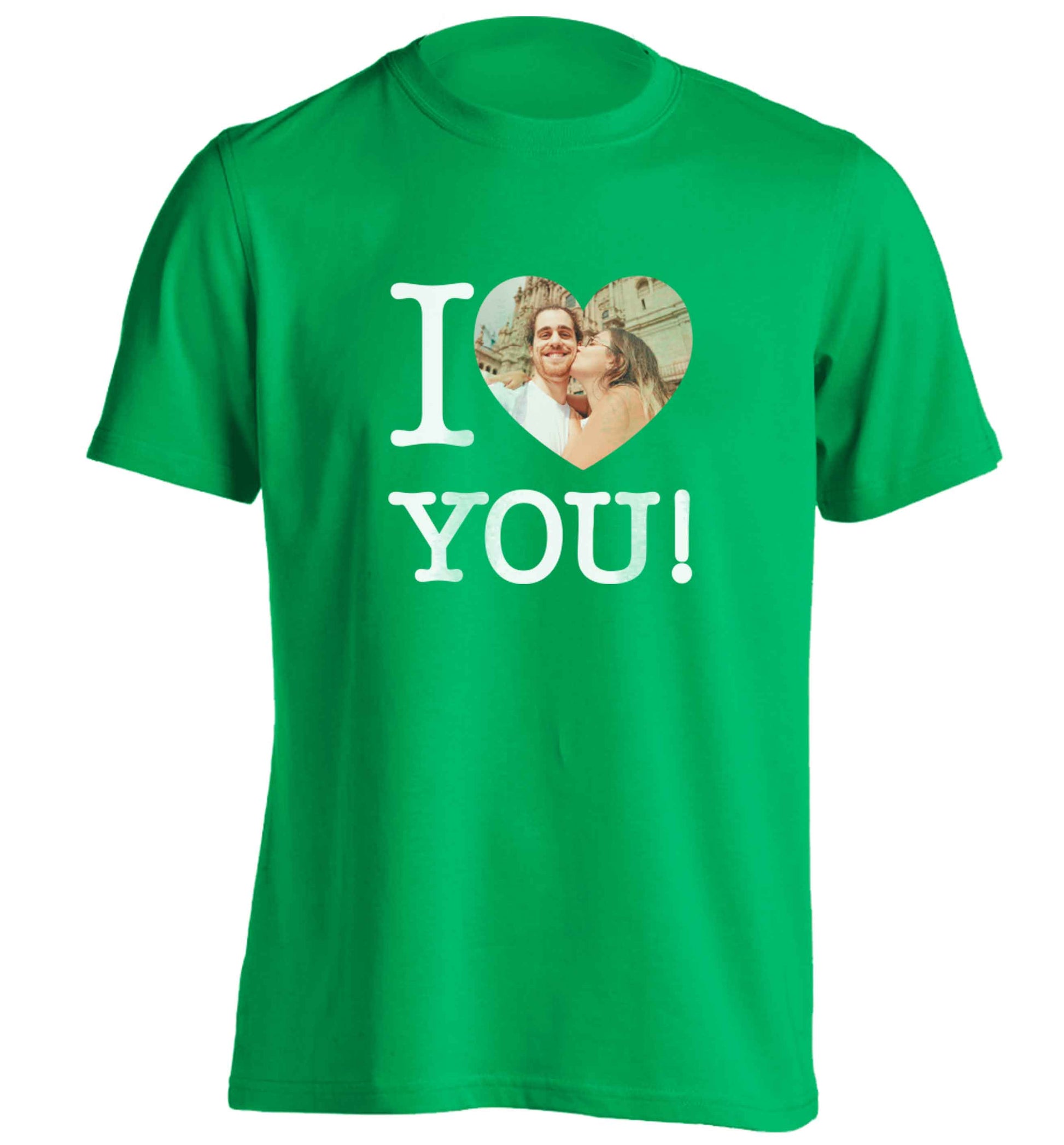 I love you adults unisex green Tshirt 2XL