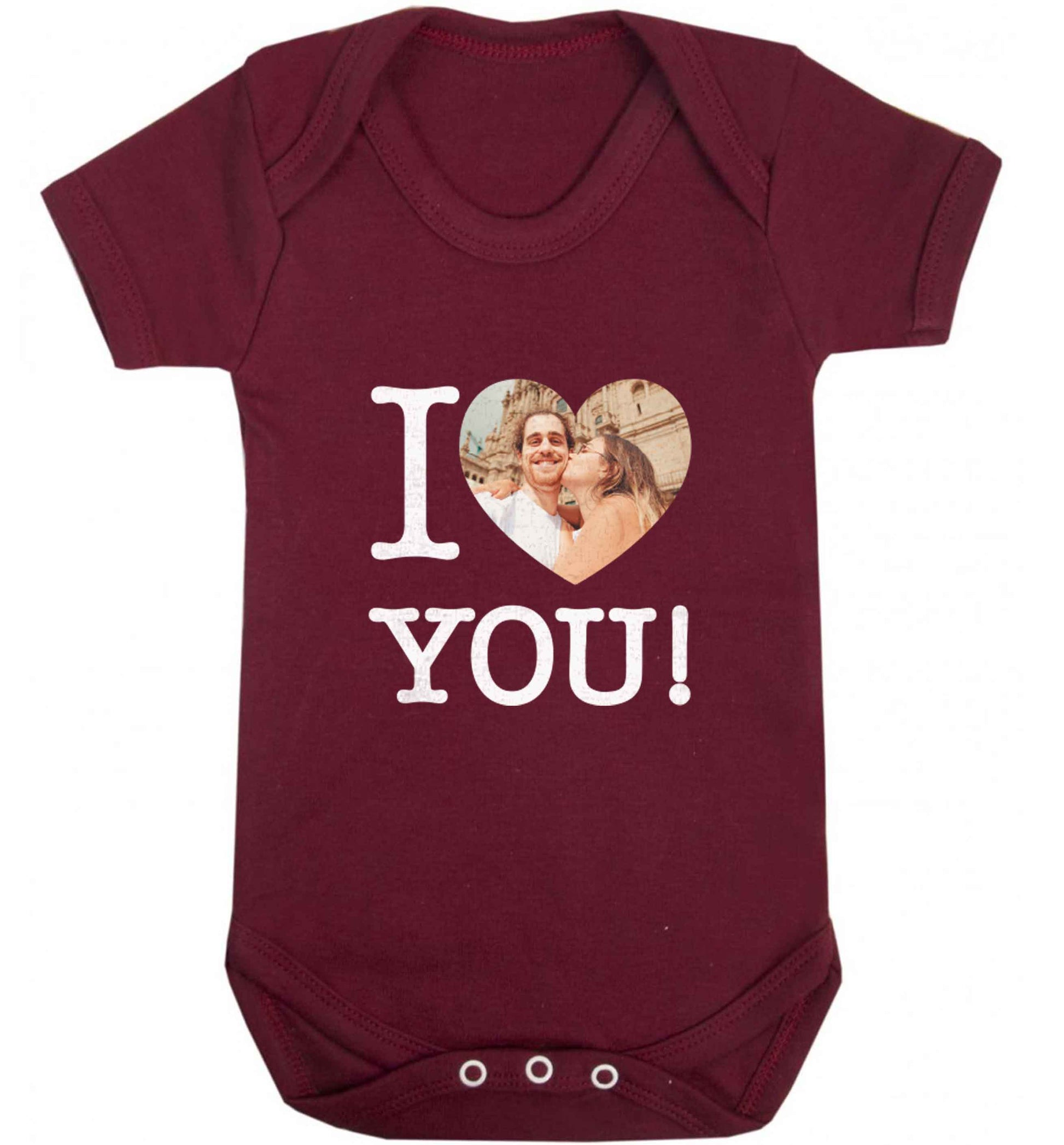 I love you baby vest maroon 18-24 months