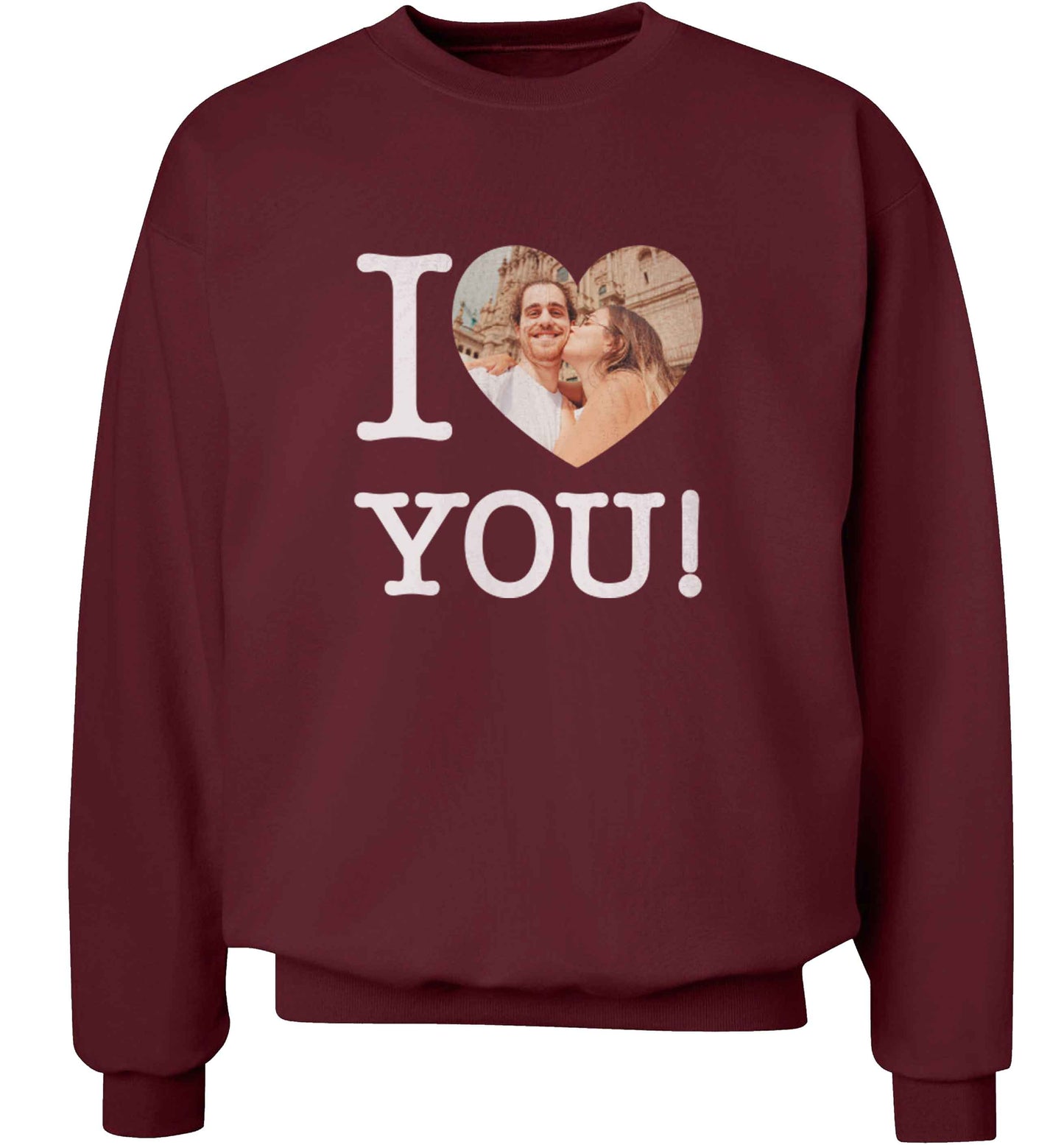 I love you adult's unisex maroon sweater 2XL