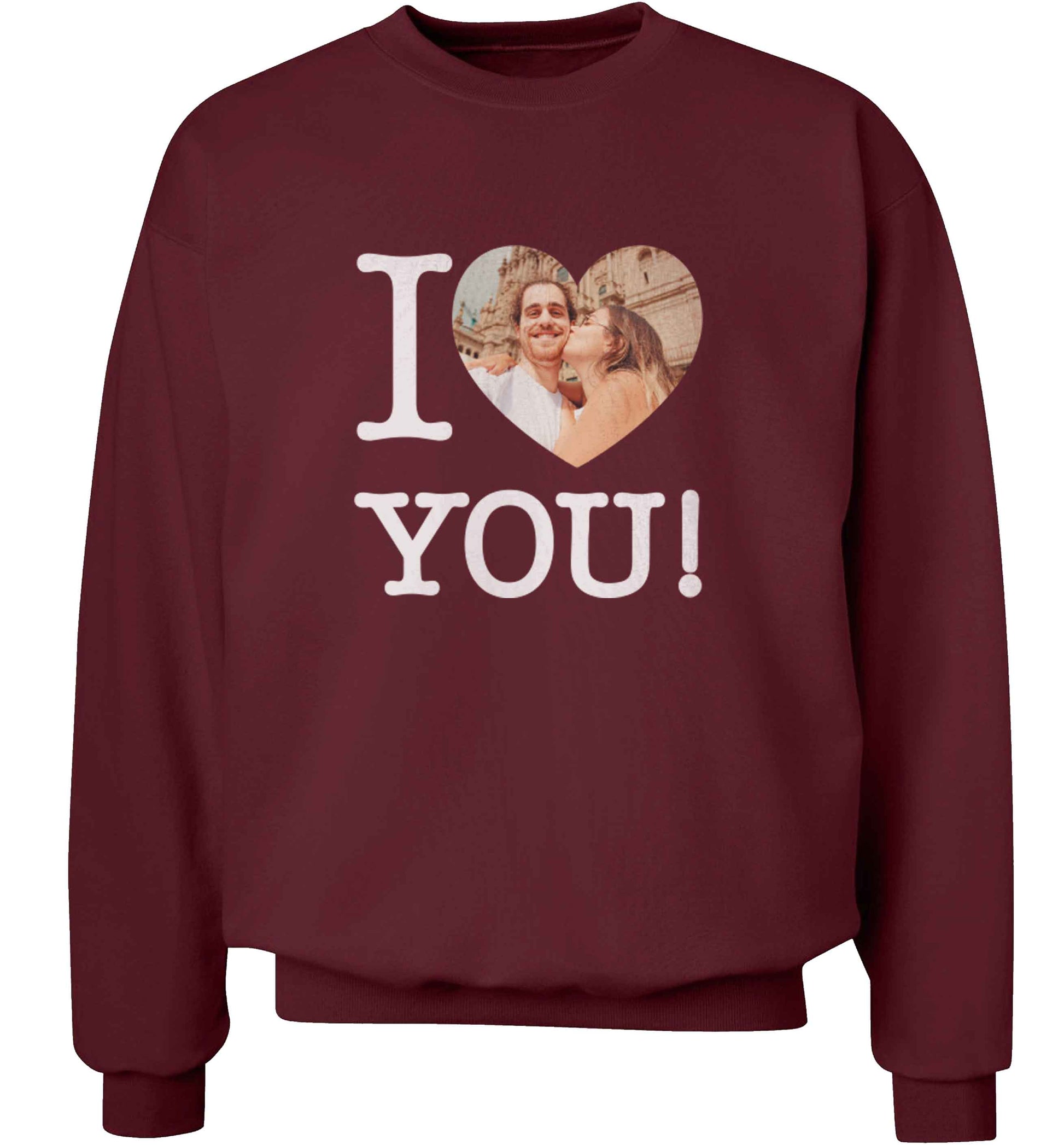 I love you adult's unisex maroon sweater 2XL