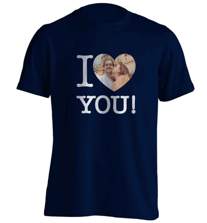 I love you adults unisex navy Tshirt 2XL