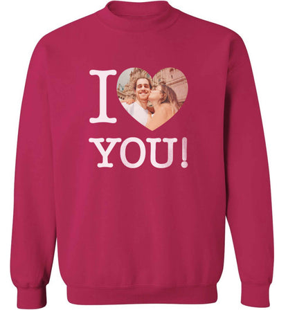 I love you adult's unisex pink sweater 2XL