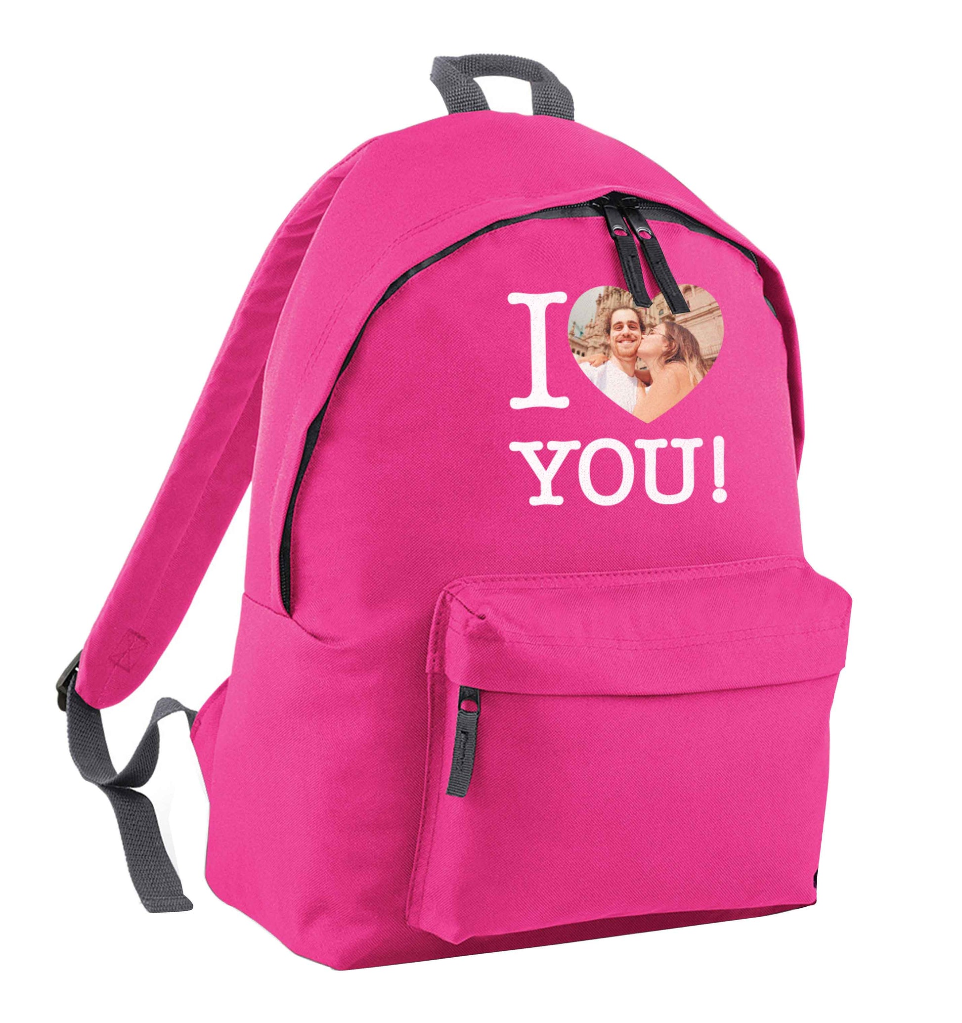 I love you pink adults backpack