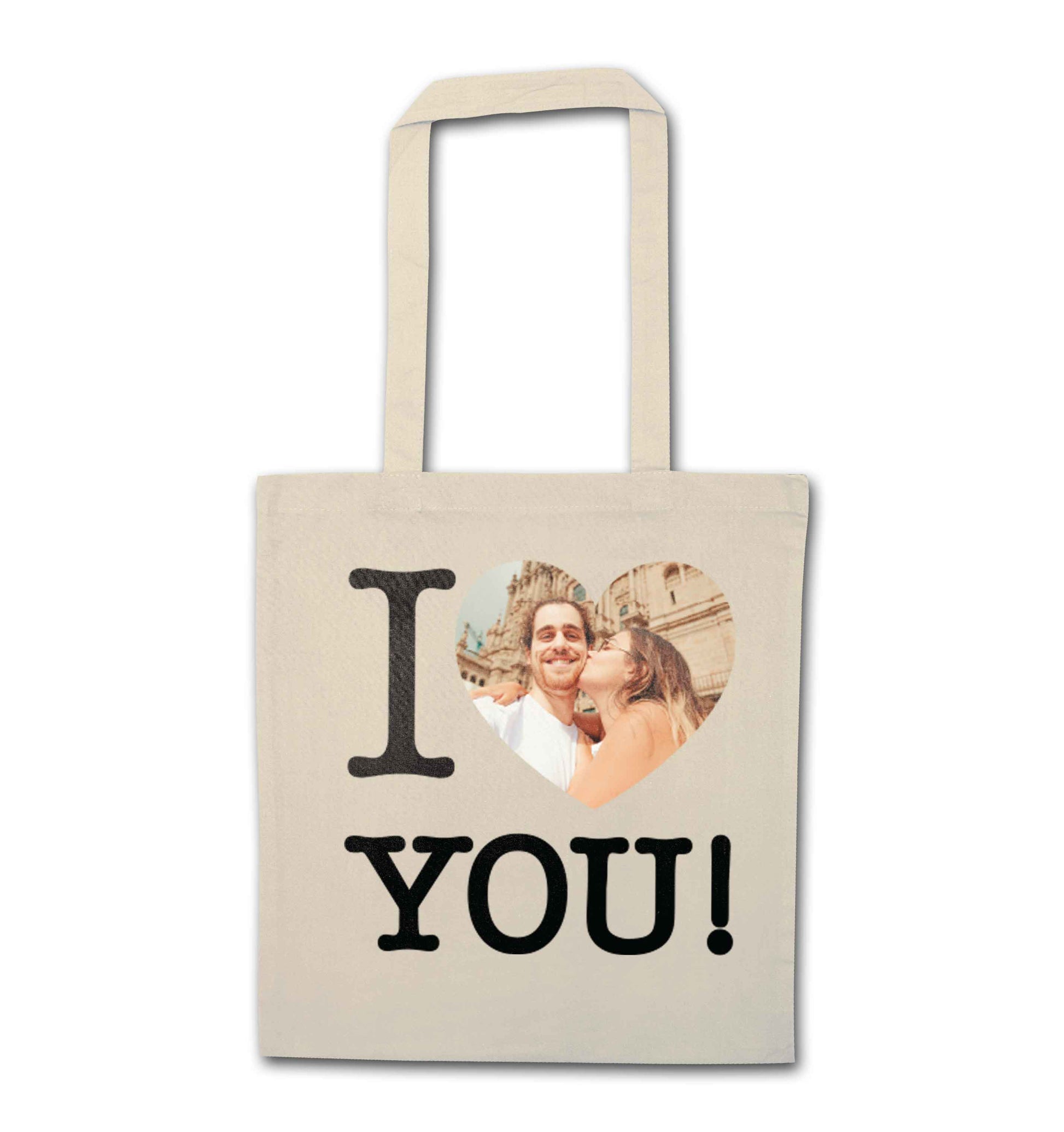 I love you natural tote bag