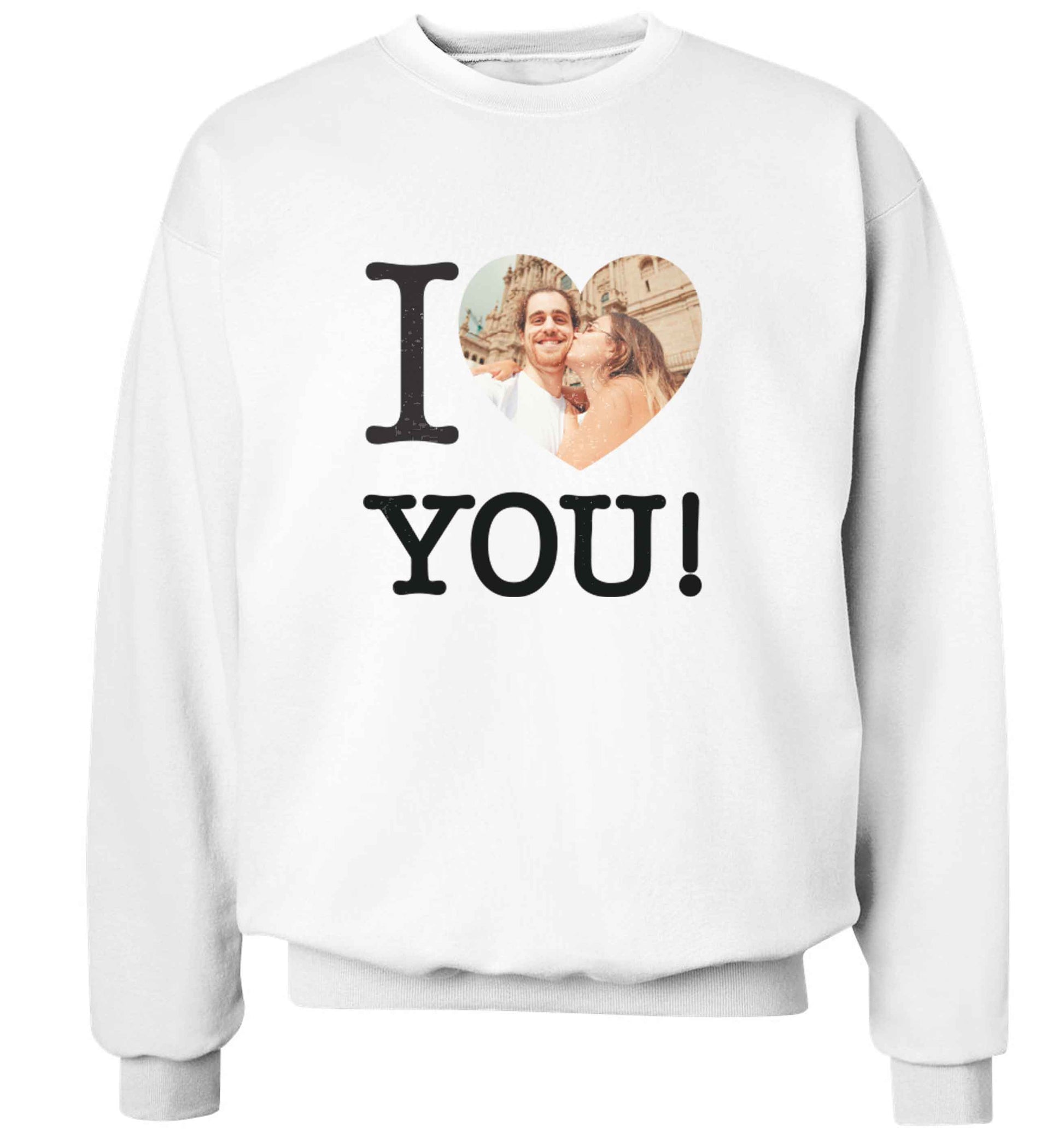 I love you adult's unisex white sweater 2XL