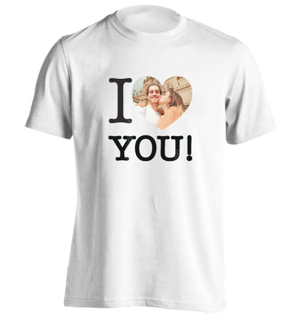 I love you adults unisex white Tshirt 2XL