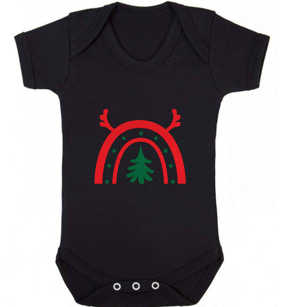 Christmas rainbow baby vest black 18-24 months