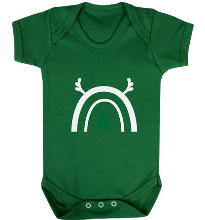 Christmas rainbow baby vest green 18-24 months