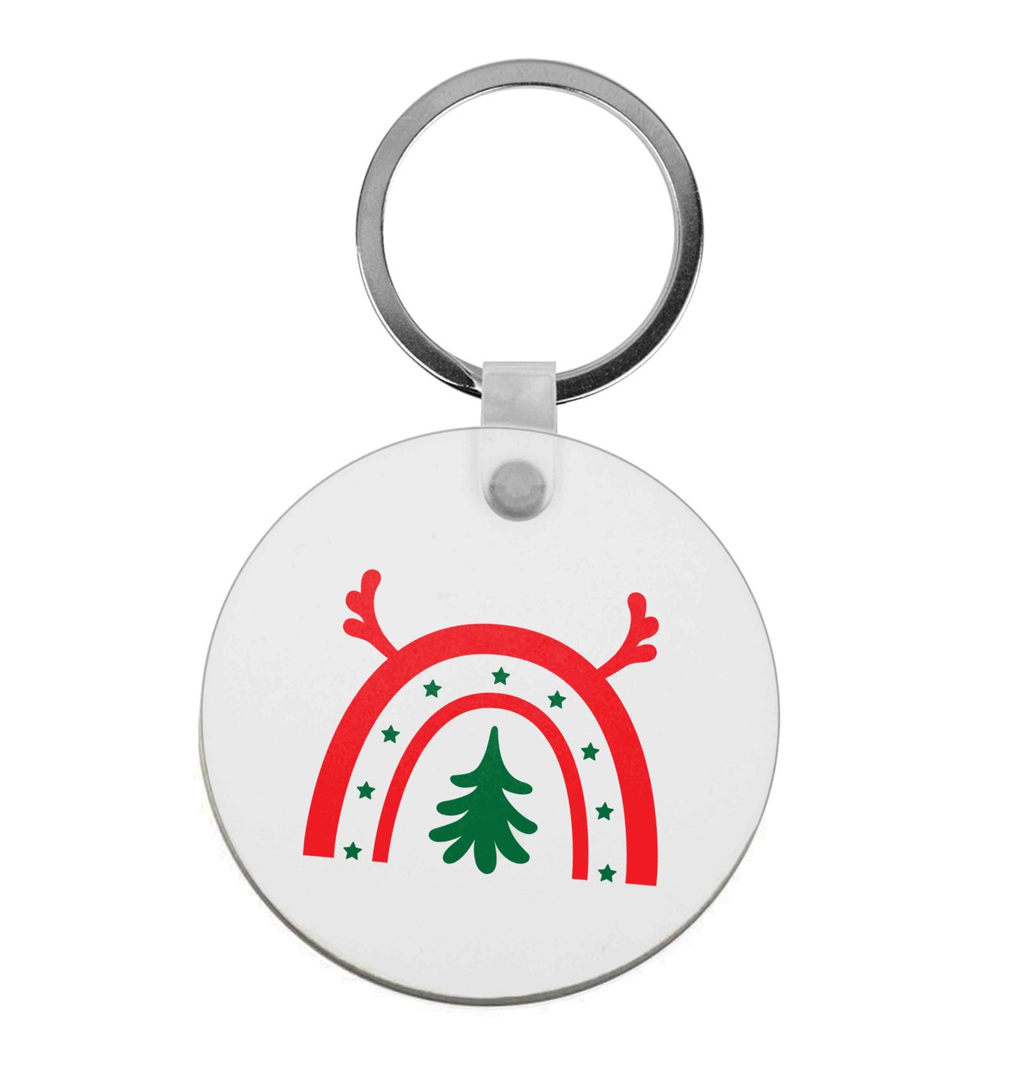 Christmas rainbow | Keyring