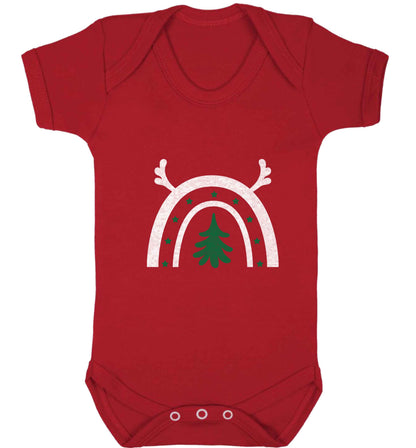 Christmas rainbow baby vest red 18-24 months