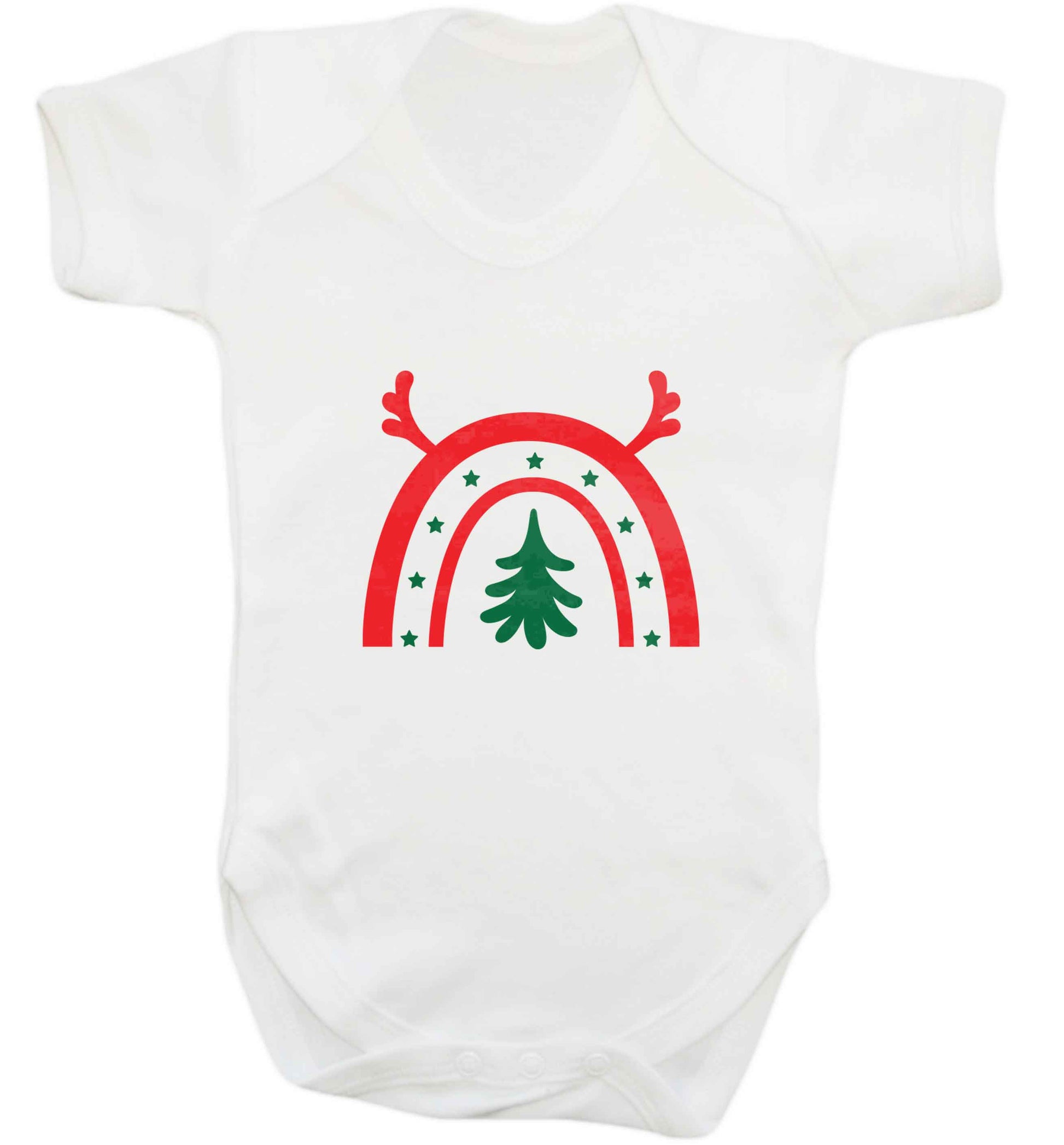 Christmas rainbow baby vest white 18-24 months