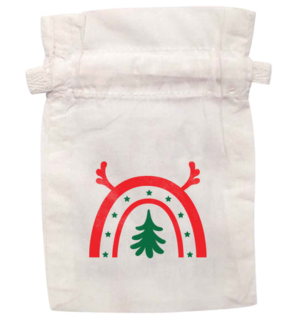 Christmas rainbow | XS - L | Pouch / Drawstring bag / Sack | Organic Cotton | Bulk discounts available!