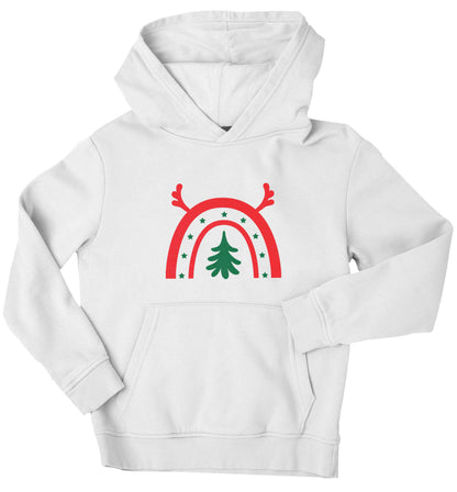 Christmas rainbow children's white hoodie 12-13 Years