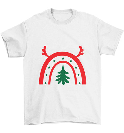 Christmas rainbow Children's white Tshirt 12-13 Years