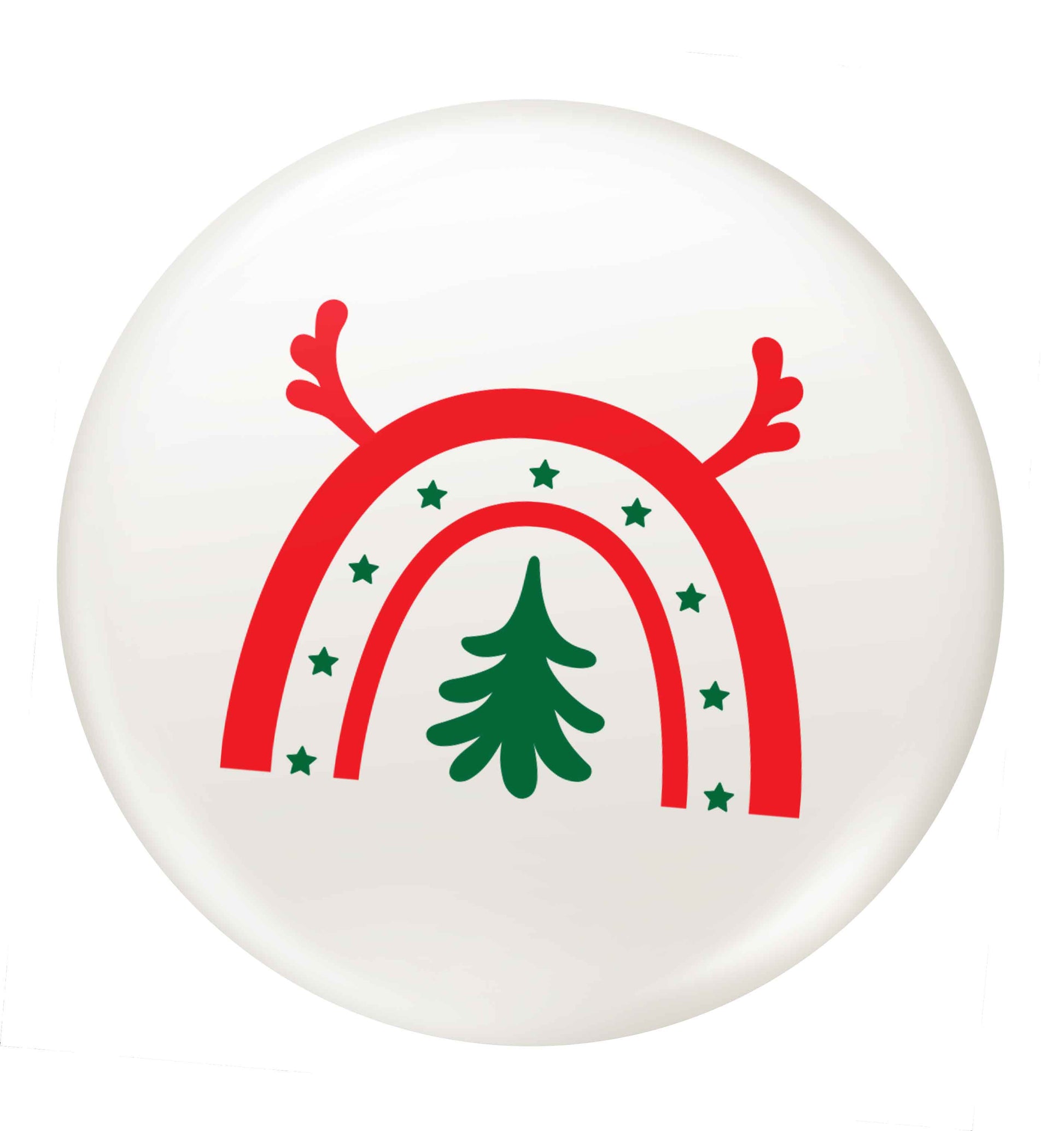 Christmas rainbow small 25mm Pin badge