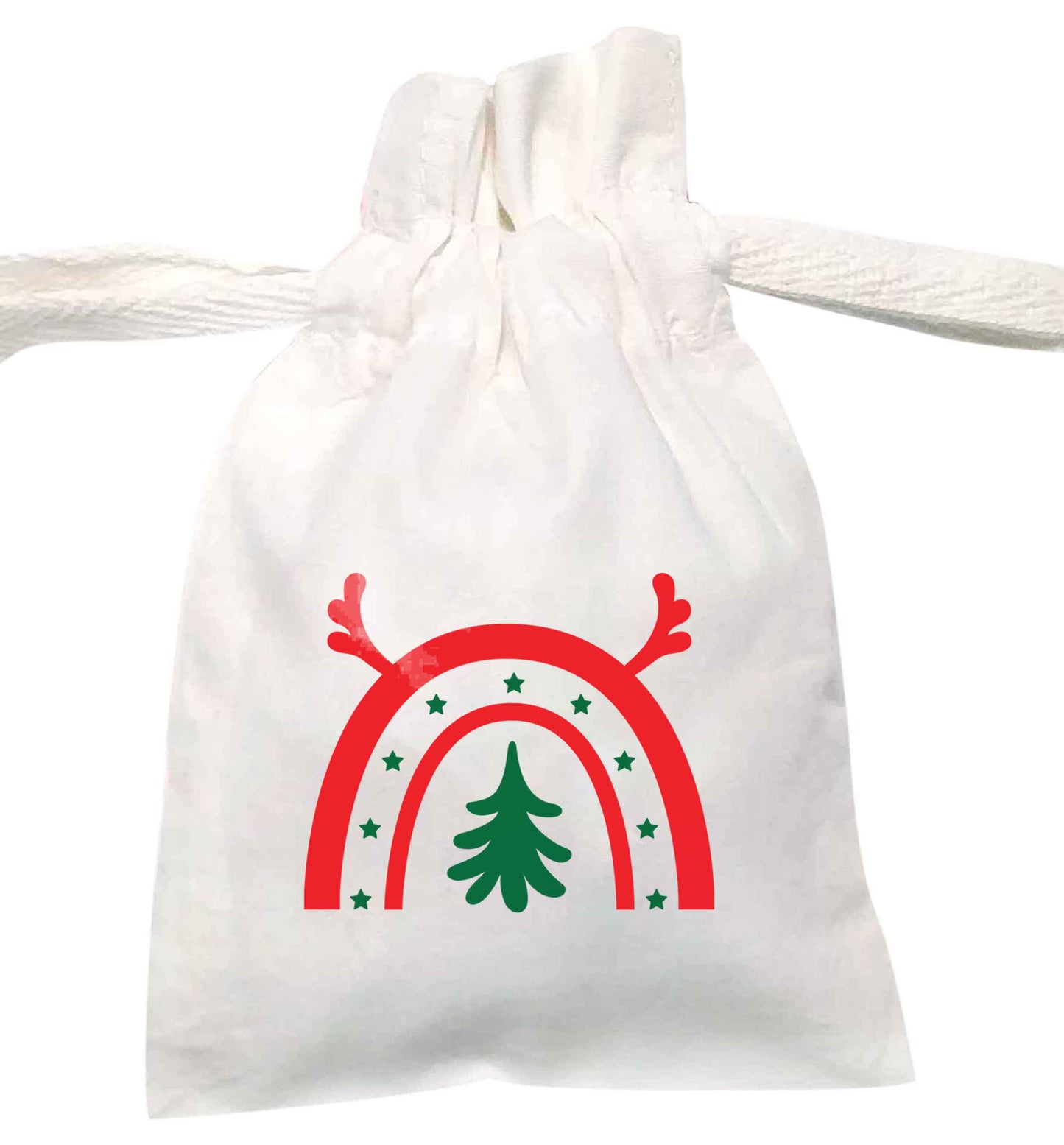 Christmas rainbow | XS - L | Pouch / Drawstring bag / Sack | Organic Cotton | Bulk discounts available!