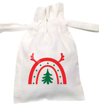 Christmas rainbow | XS - L | Pouch / Drawstring bag / Sack | Organic Cotton | Bulk discounts available!