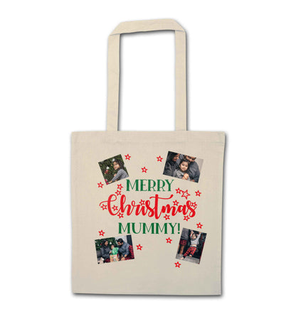 Merry Christmas Mummy natural tote bag