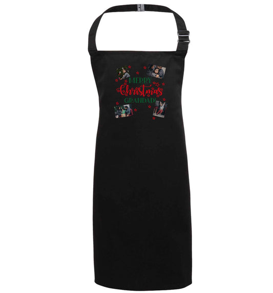 Merry Christmas grandad black apron 7-10 years