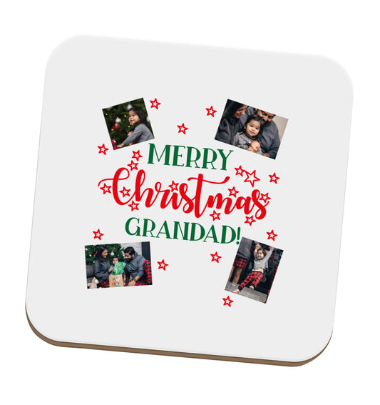 Merry Christmas grandad set of four coasters