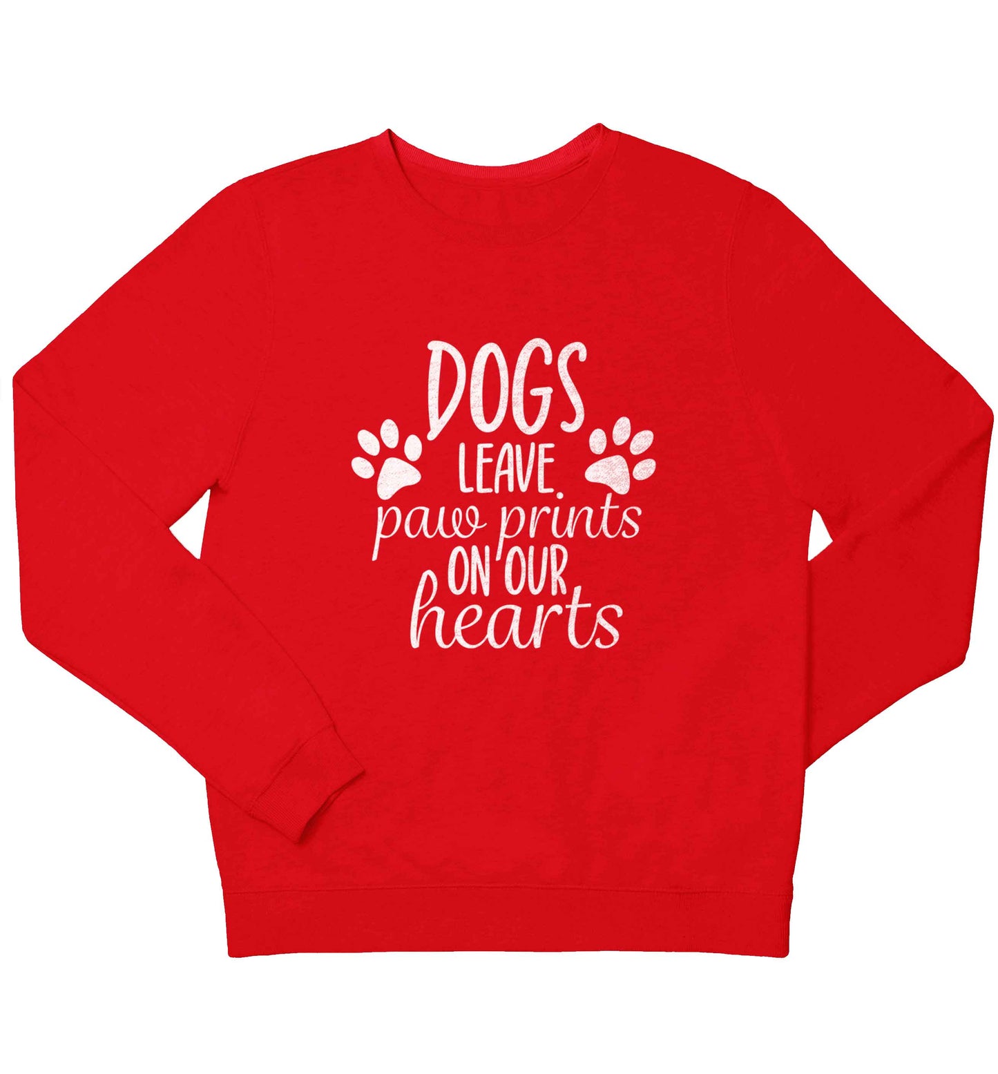 Dog leave paw prints on our hearts children's grey sweater 12-13 Years