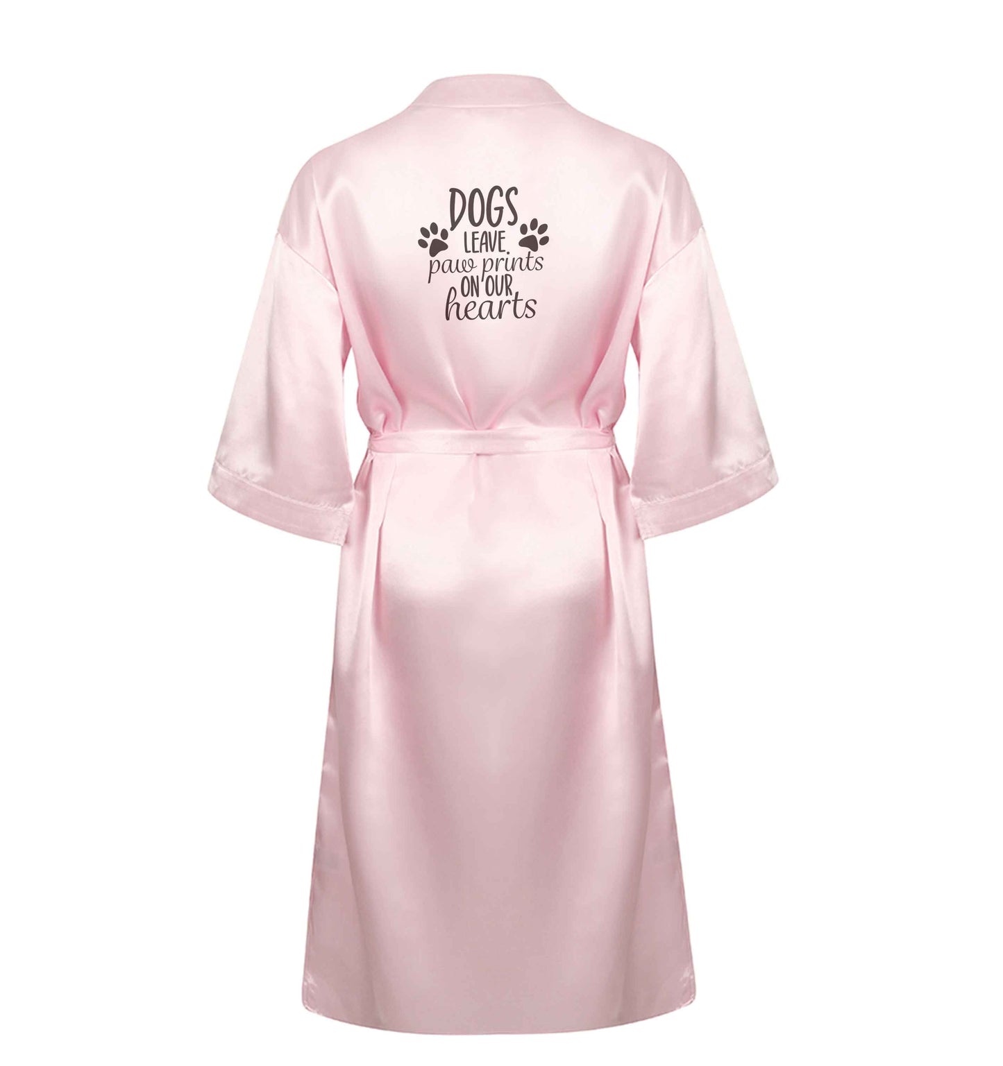 Dog leave paw prints on our hearts XL/XXL pink ladies dressing gown size 16/18