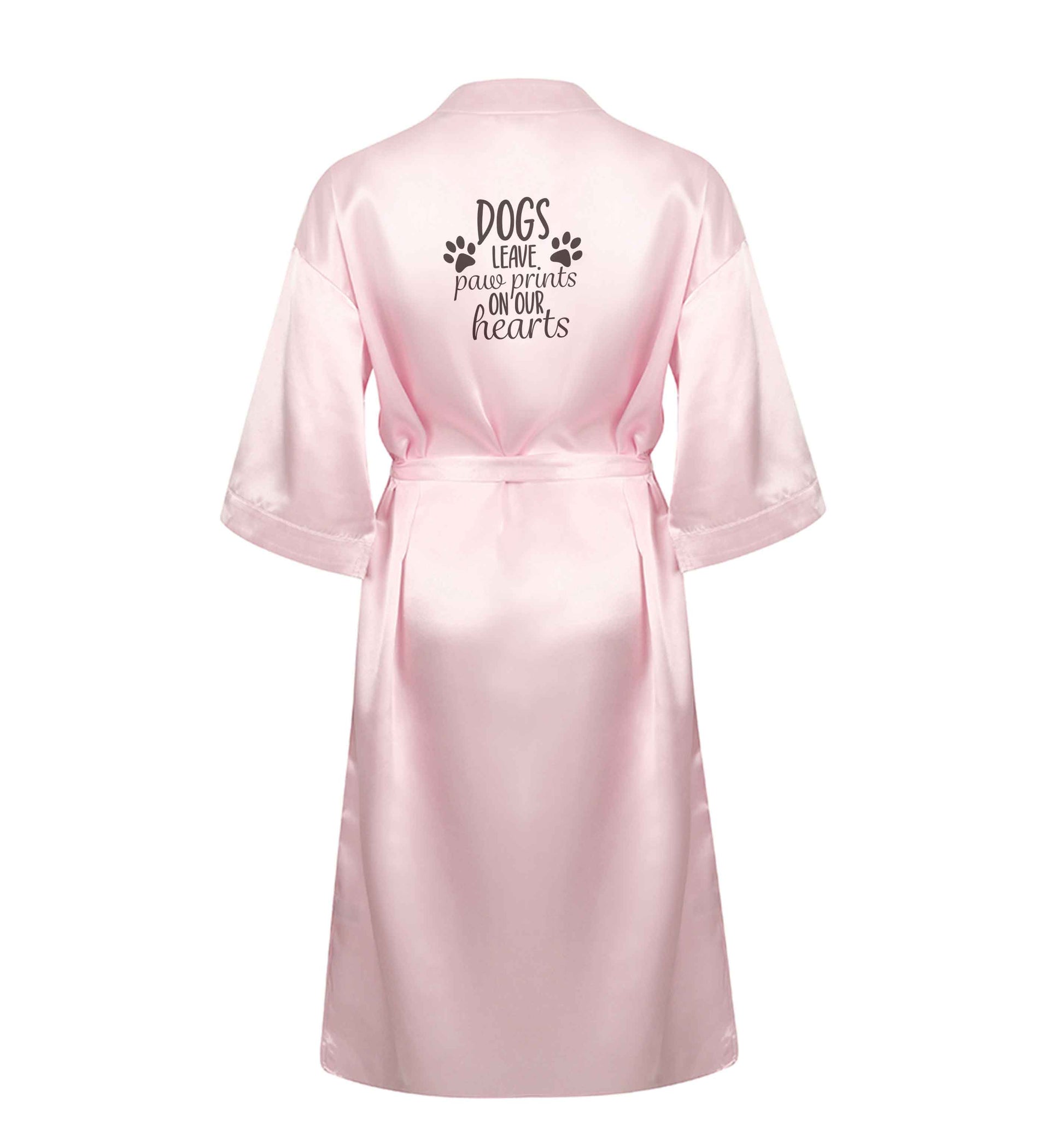 Dog leave paw prints on our hearts XL/XXL pink ladies dressing gown size 16/18
