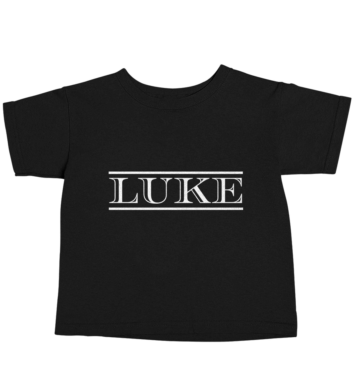 Personalised name Black baby toddler Tshirt 2 years