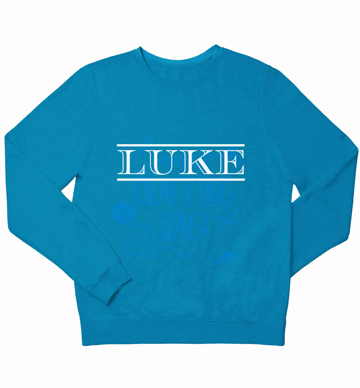 Personalised name children's blue sweater 12-13 Years