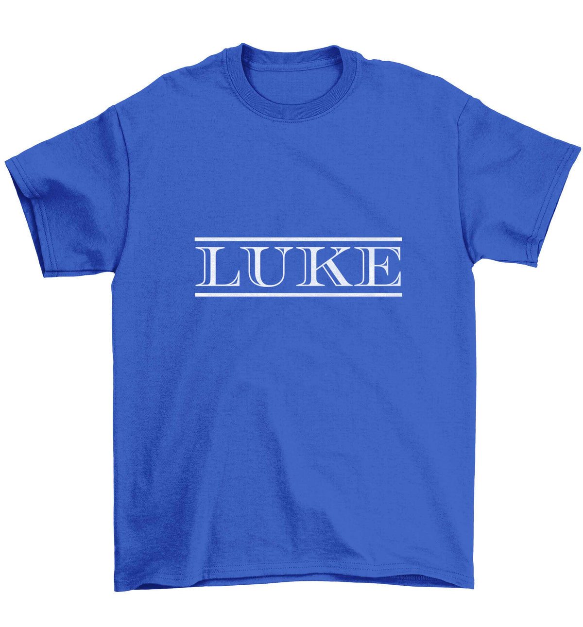 Personalised name Children's blue Tshirt 12-13 Years