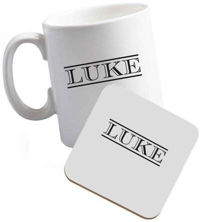 10 oz Tis The Season to Drink Whisky ceramic mug and coaster set right handed