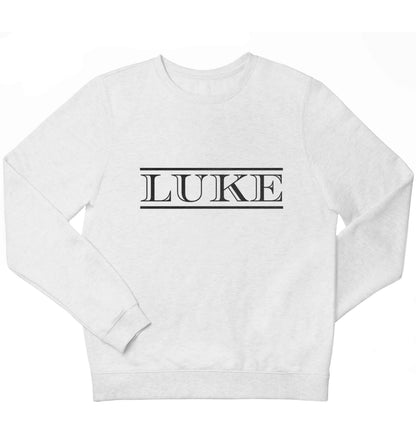 Personalised name children's white sweater 12-13 Years
