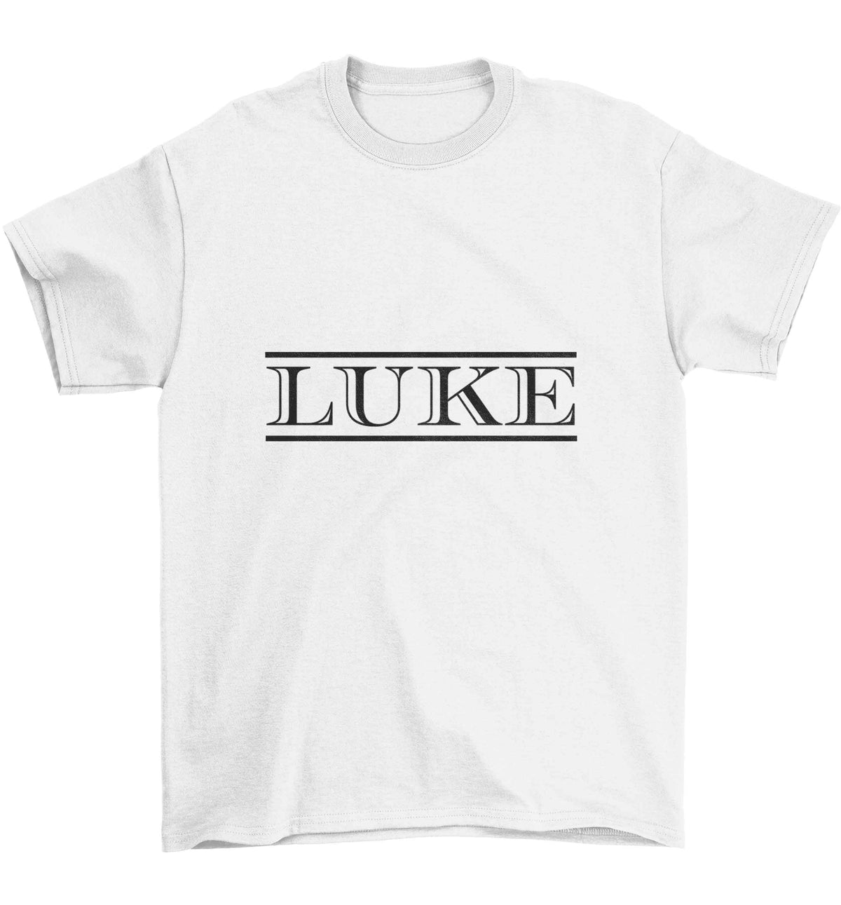 Personalised name Children's white Tshirt 12-13 Years