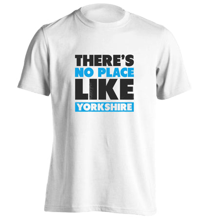 There's no place like Yorkshire adults unisex white Tshirt 2XL