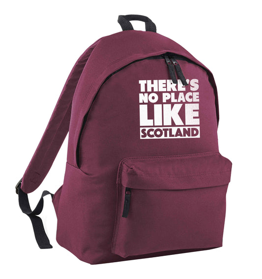 There's no place like Scotland maroon children's backpack