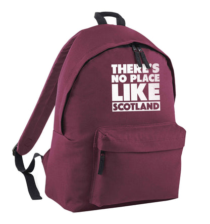 There's no place like Scotland maroon adults backpack