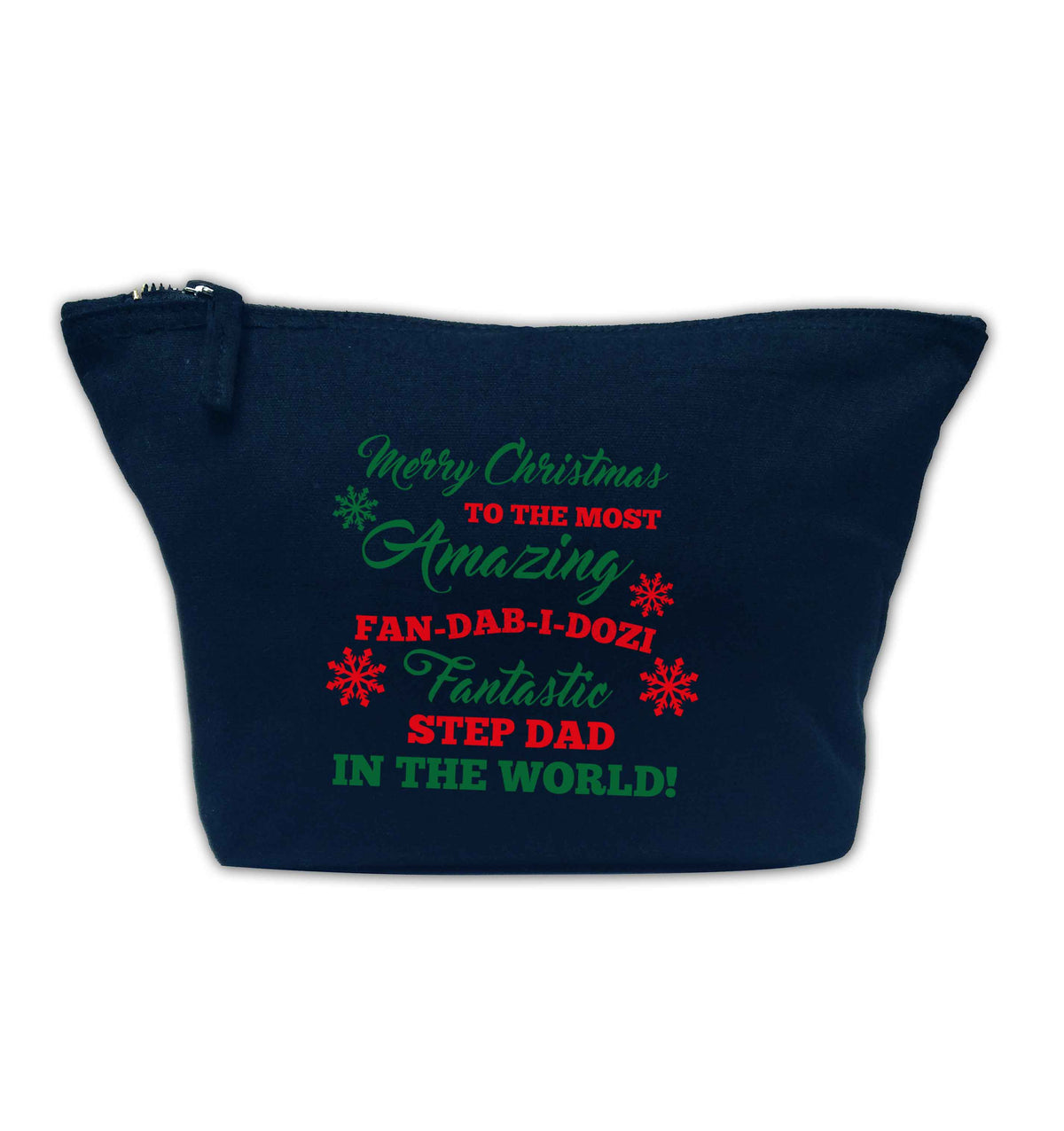 Merry Christmas to the most amazing fan-dab-i-dozi fantasic Step Dad in the world navy makeup bag