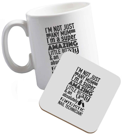 10 oz Tis The Season to Drink Whisky ceramic mug and coaster set right handed