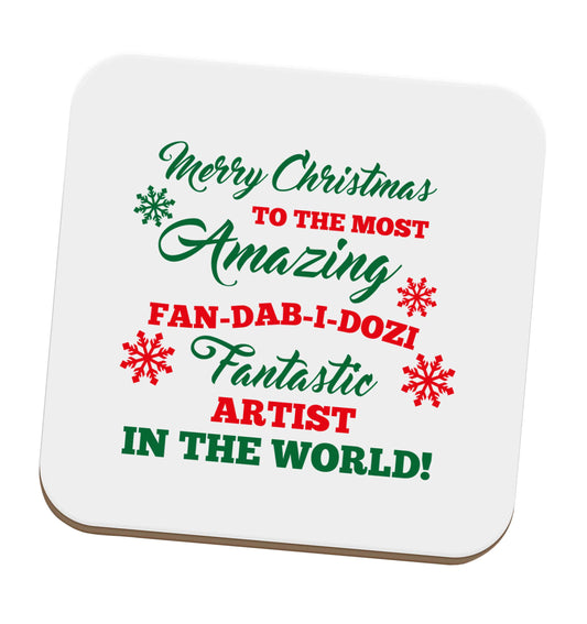 Merry Christmas to the most amazing artist in the world! set of four coasters